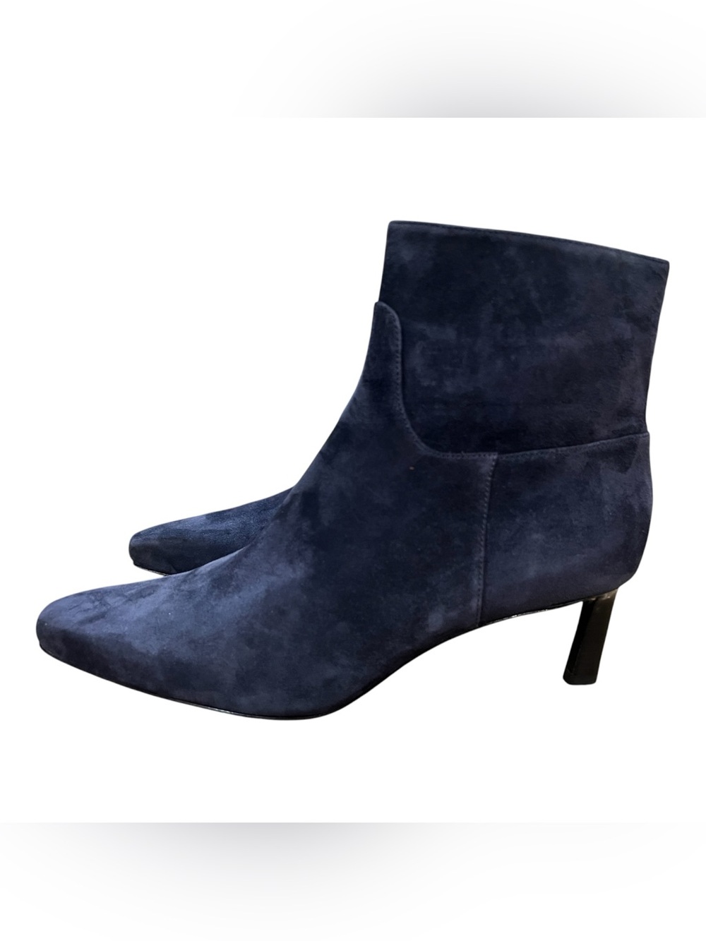 Veronica Beard Kelby Navy Suede Snipped Toe Ankle Boots Size 9.5 NWOB - Picture 3 of 12